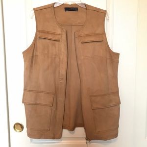 The Limited Faux Suede Vest with Zipper